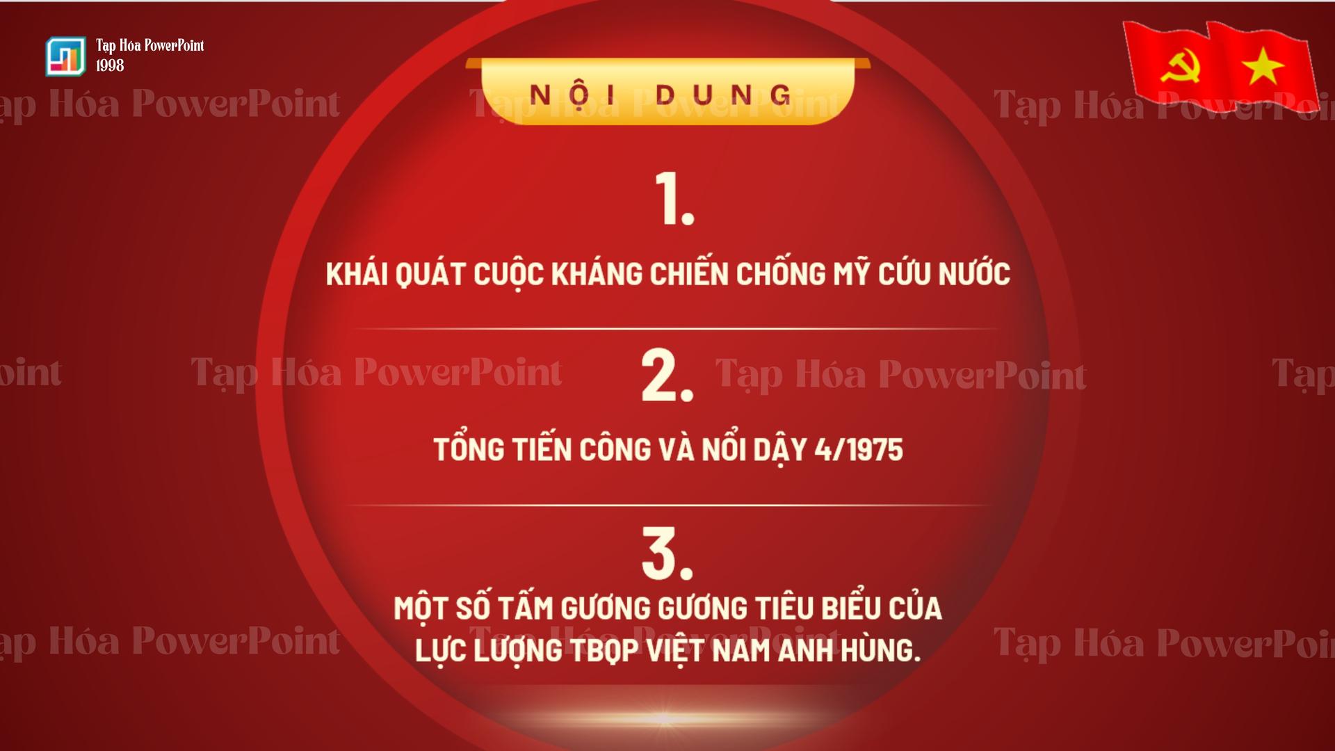 Slide Tuyên truyền kỷ niệm ngày 30 tháng 04 - 2