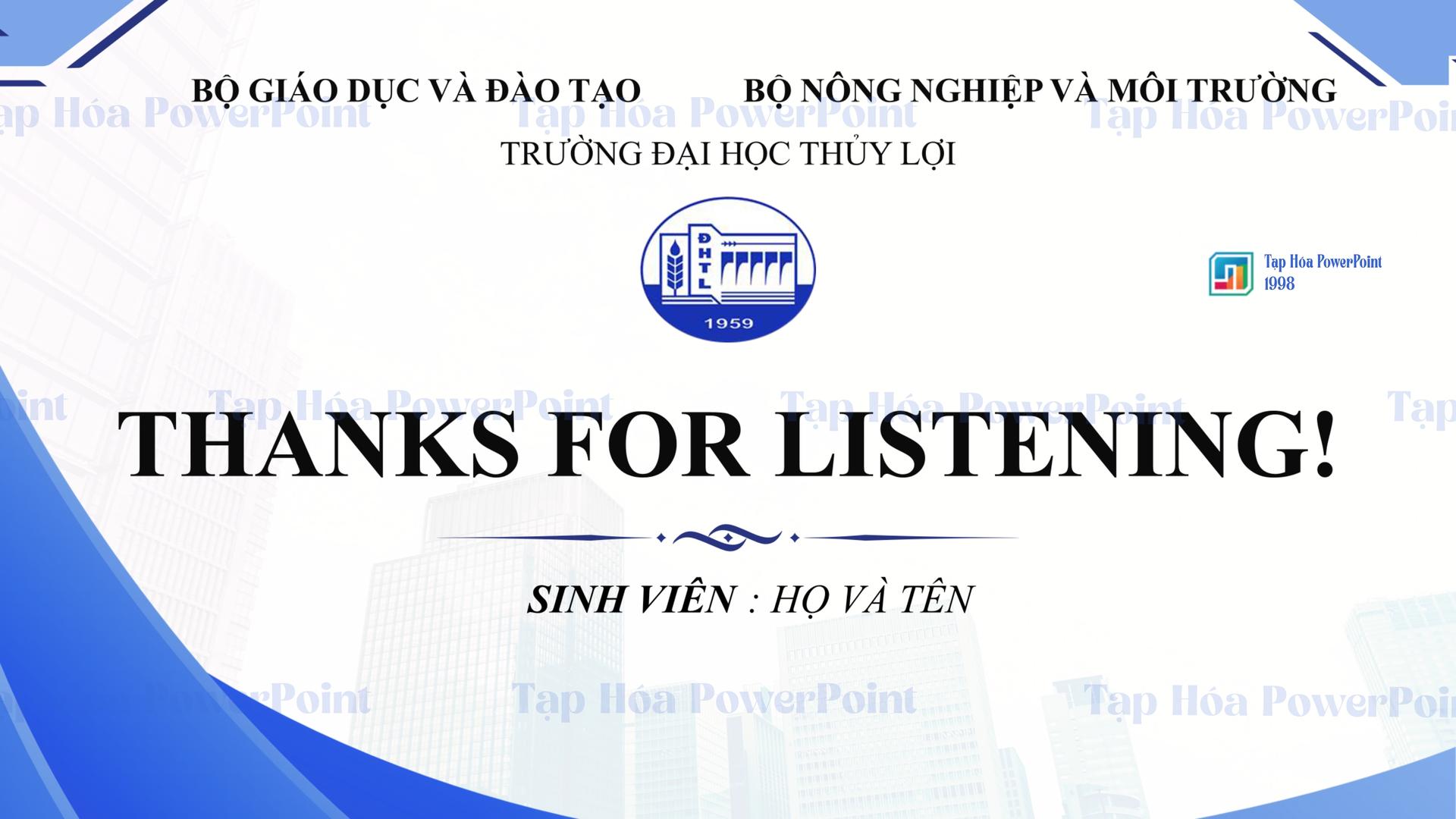 Template PowerPoint Khóa Luận Tốt Nghiệp TRƯỜNG ĐẠI HỌC THỦY LỢI - 8
