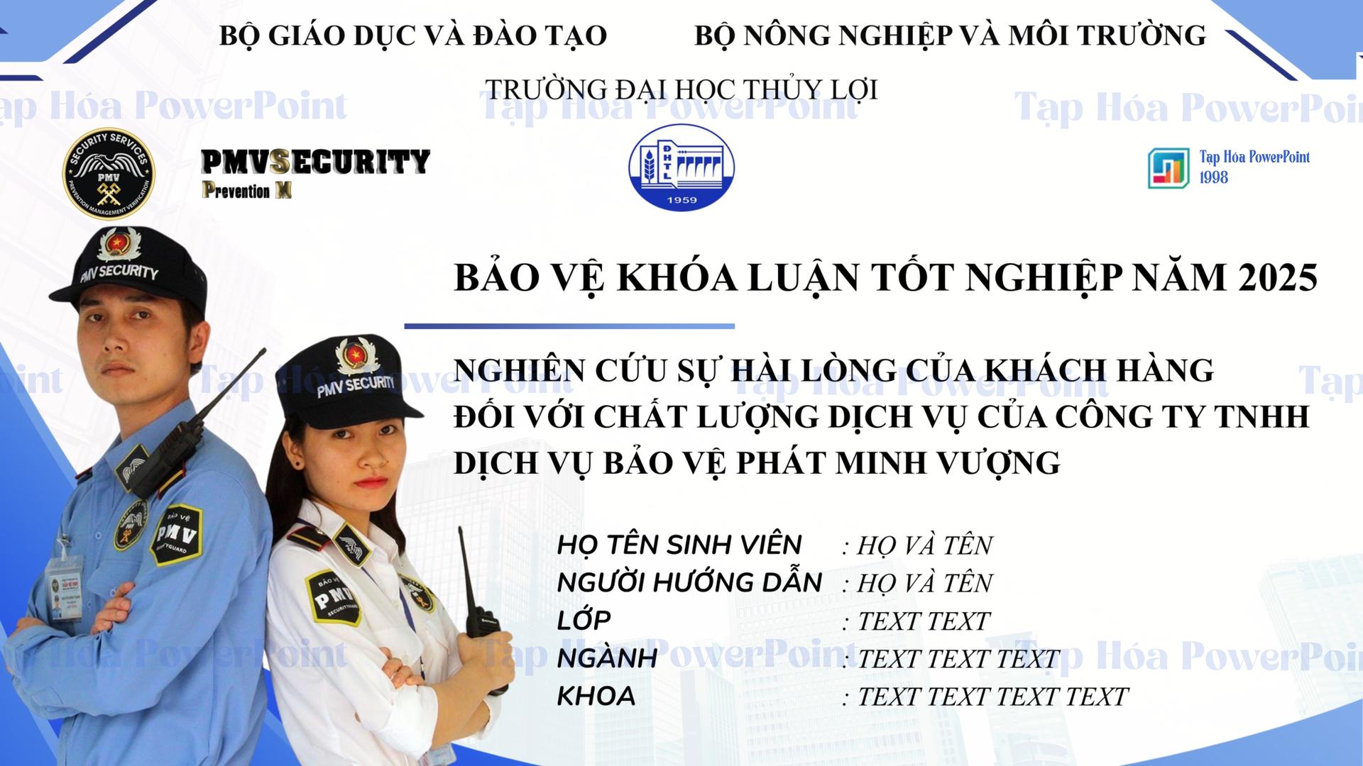 Template PowerPoint Khóa Luận Tốt Nghiệp TRƯỜNG ĐẠI HỌC THỦY LỢI - 1