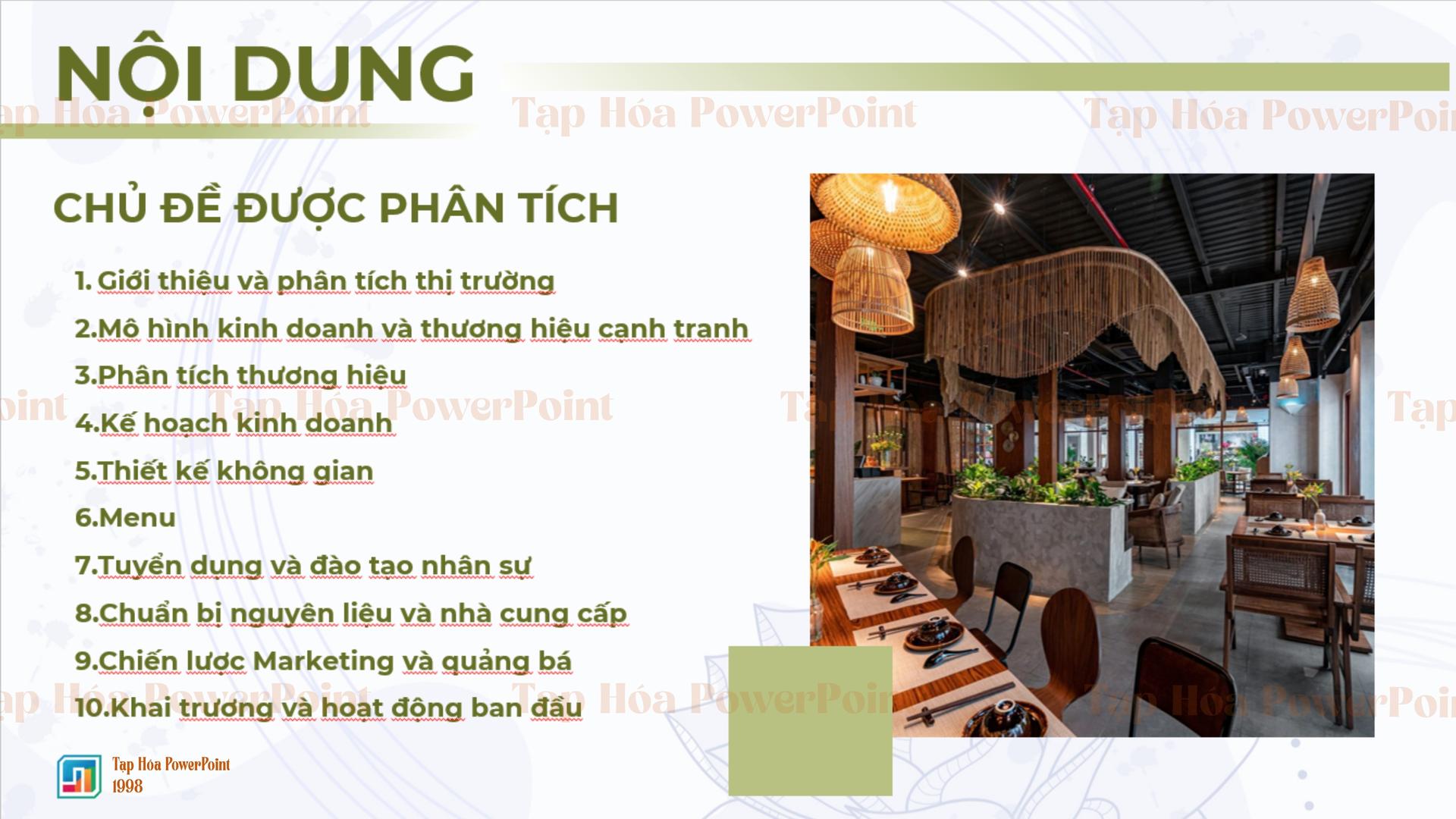 Slide Dự án khởi nghiệp nhà hàng lẩu chay - 2