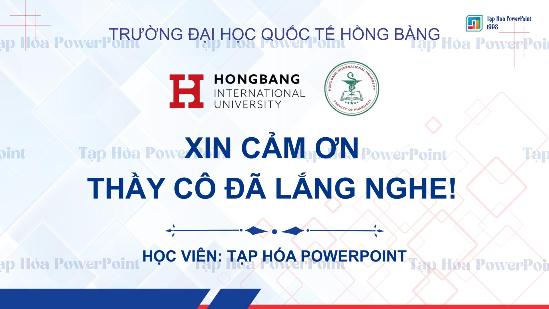 Mẫu SLIDE ĐỀ CƯƠNG ĐỀ ÁN THẠC SĨ DƯỢC HỌC - 8