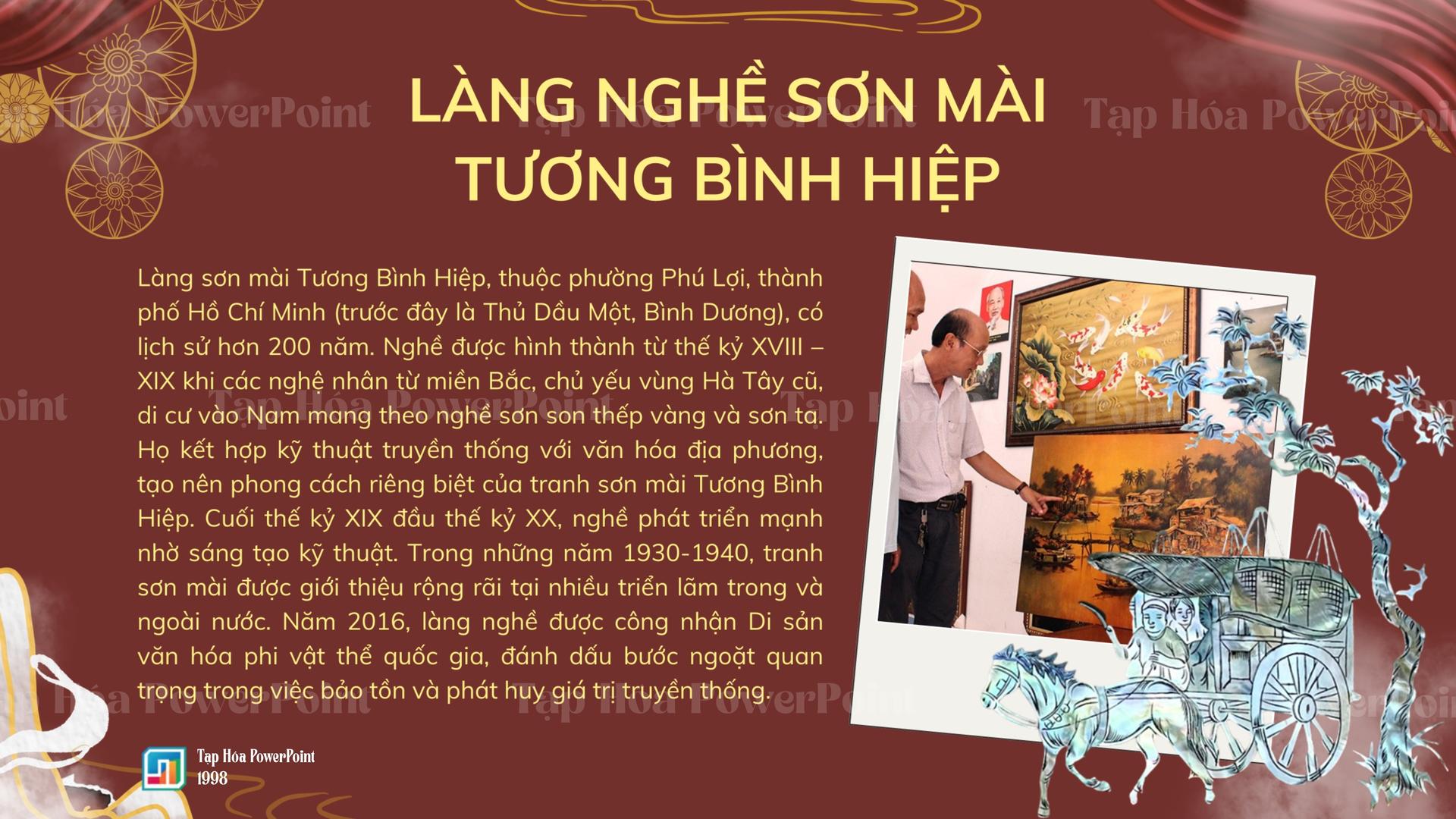 Template PowerPoint Văn Hóa Việt Nam – Làng Nghề Sơn Mài Truyền Thống - 2