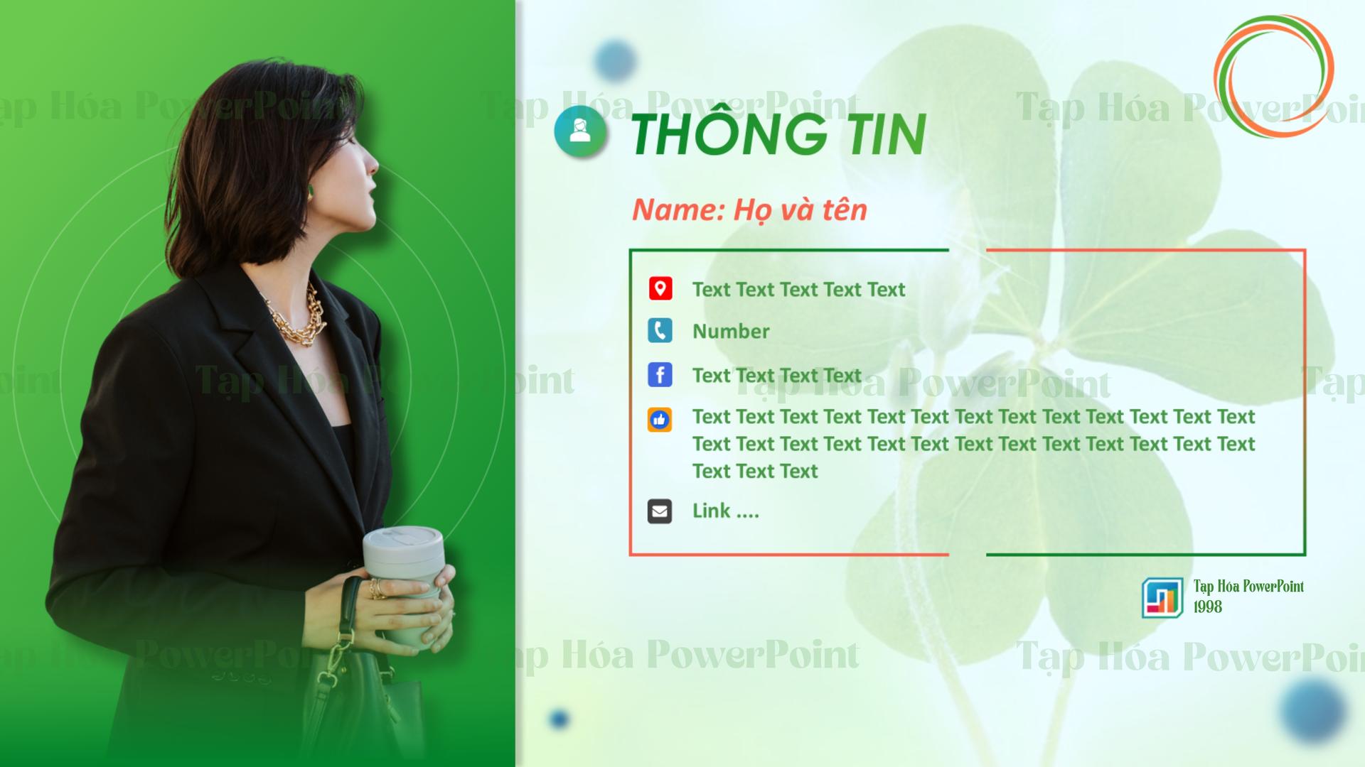 Template PowerPoint Profile Cá Nhân – CV Giới Thiệu Bản Thân Chuyên Nghiệp - 4