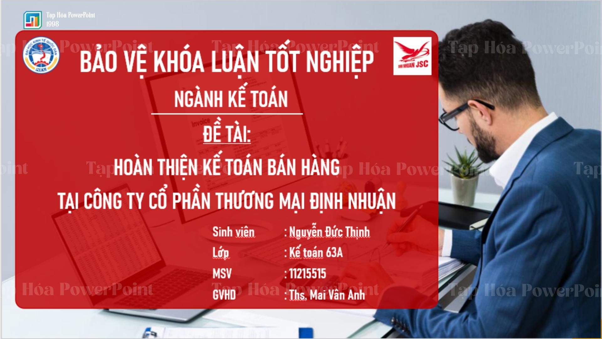 Powerpoint KLTN_NEU_Ngành kế toán - 1