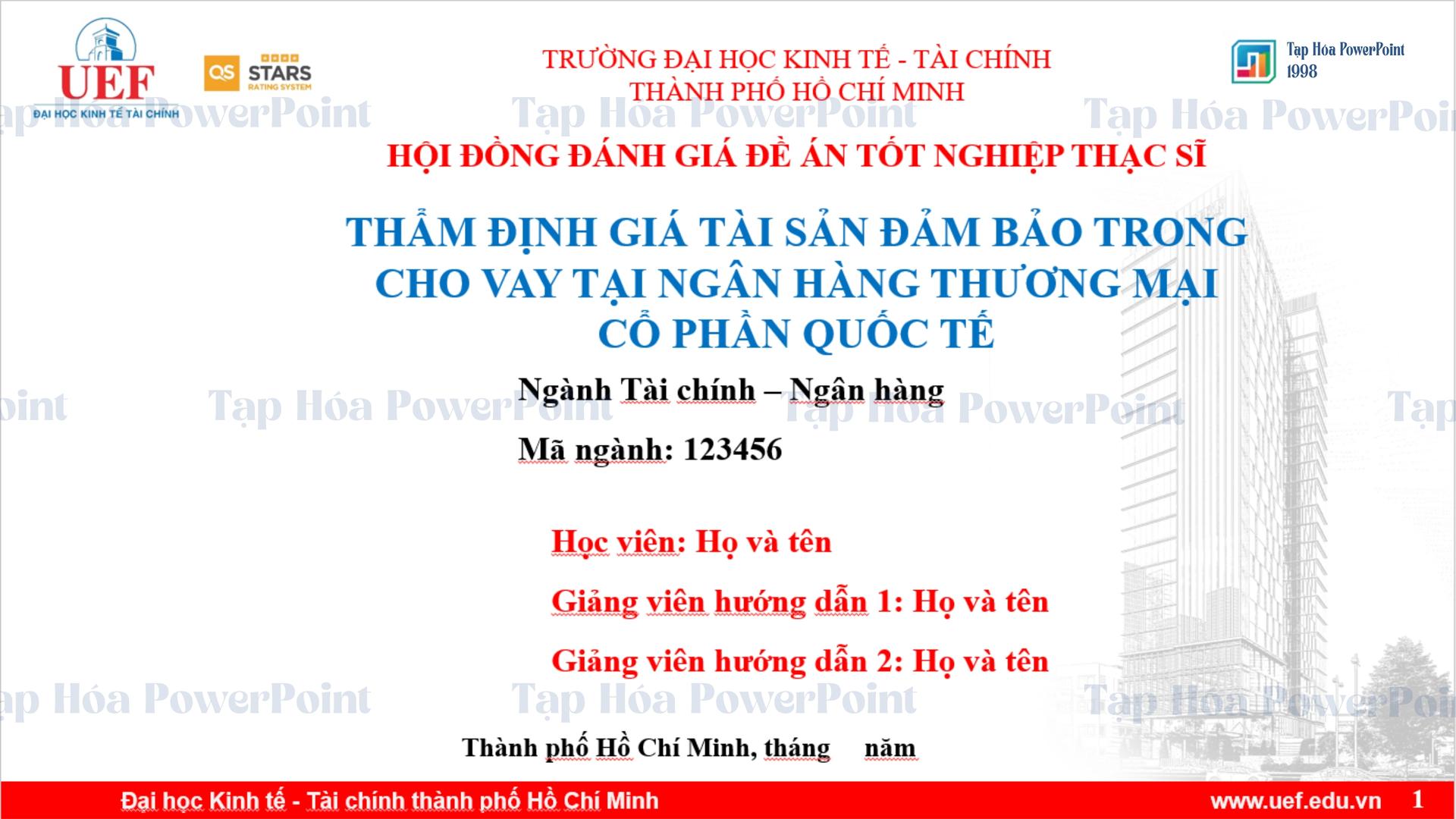 Slide - KLTN_UEF_Ngành Tài chính ngân hàng - 1