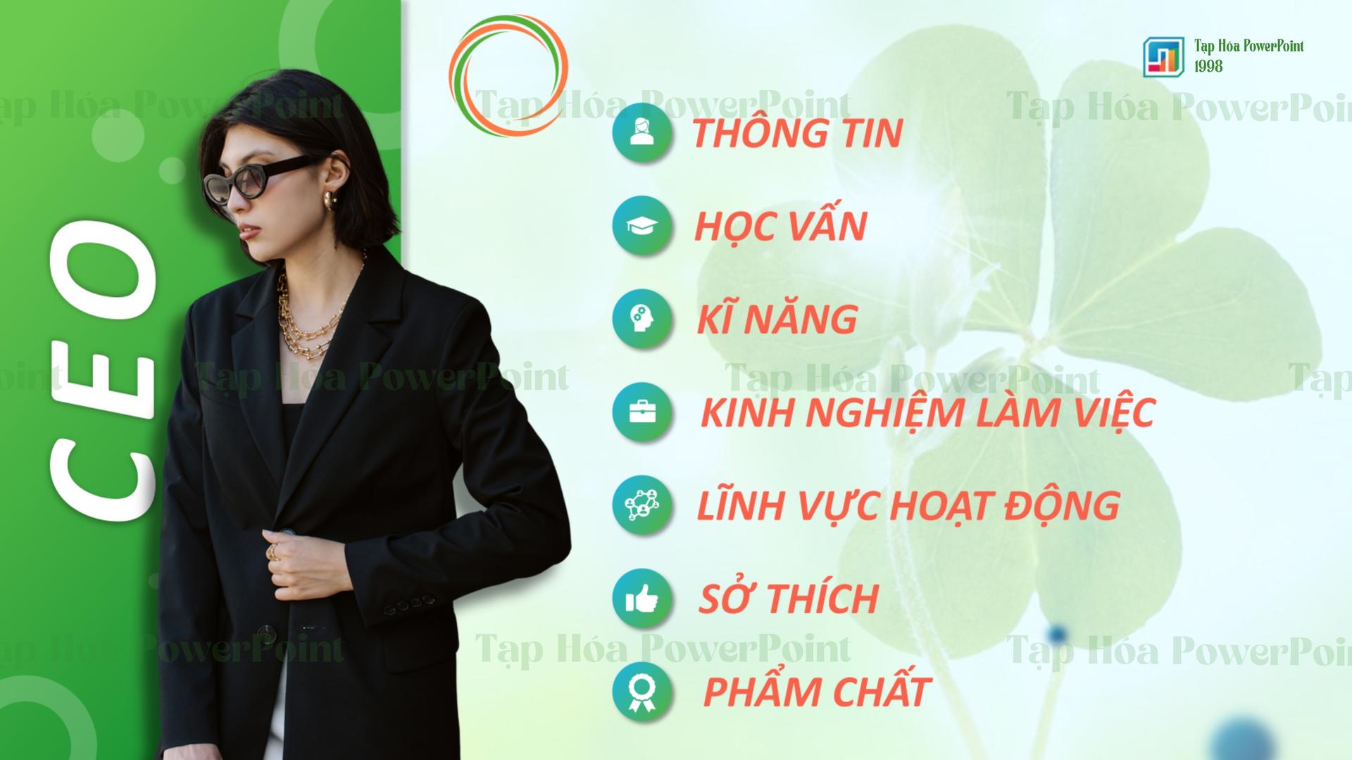 Template PowerPoint Profile Cá Nhân – CV Giới Thiệu Bản Thân Chuyên Nghiệp - 3