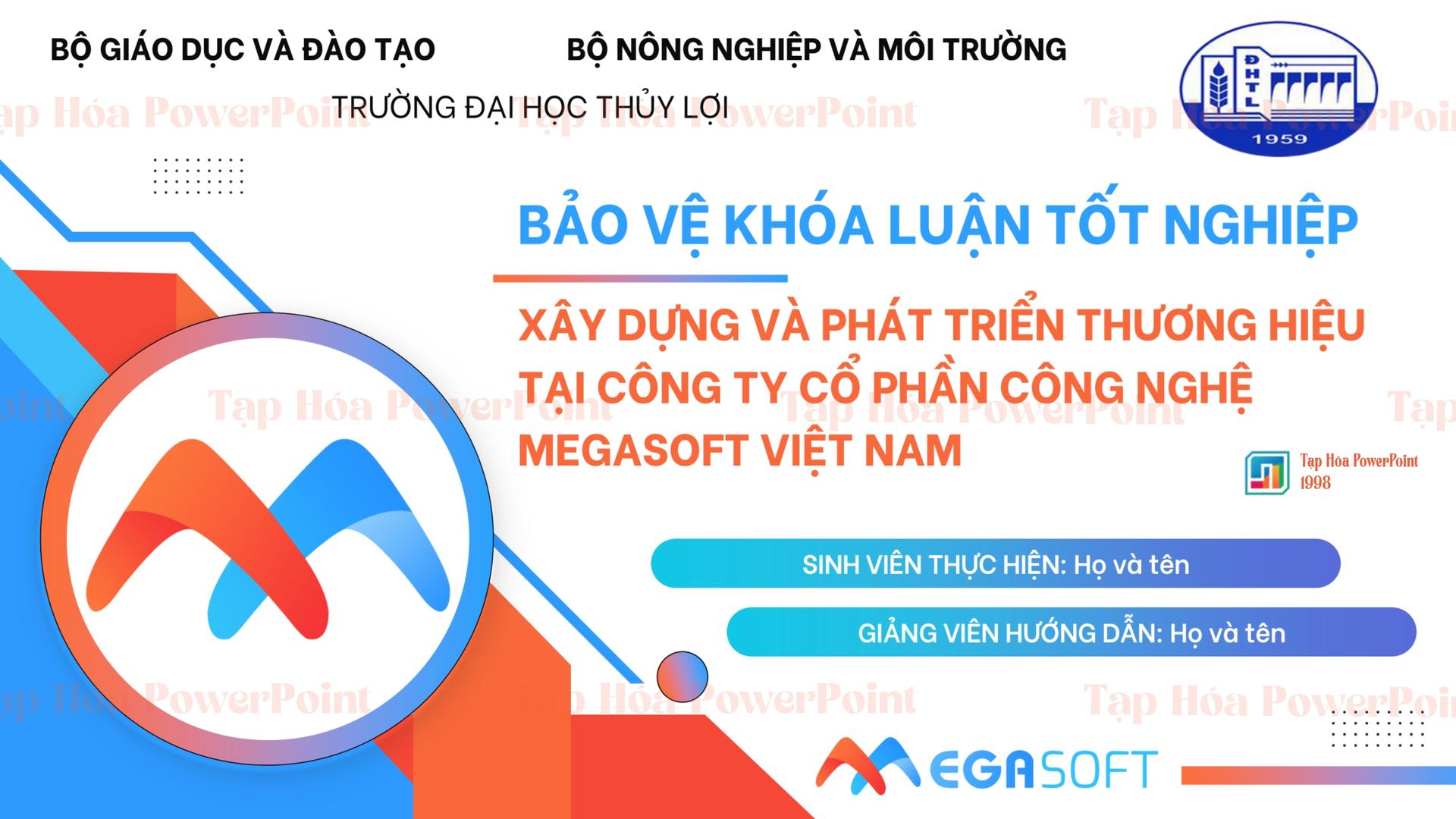 Template PowerPoint Khóa Luận Tốt Nghiệp TRƯỜNG ĐẠI HỌC THỦY LỢI 2 - 1