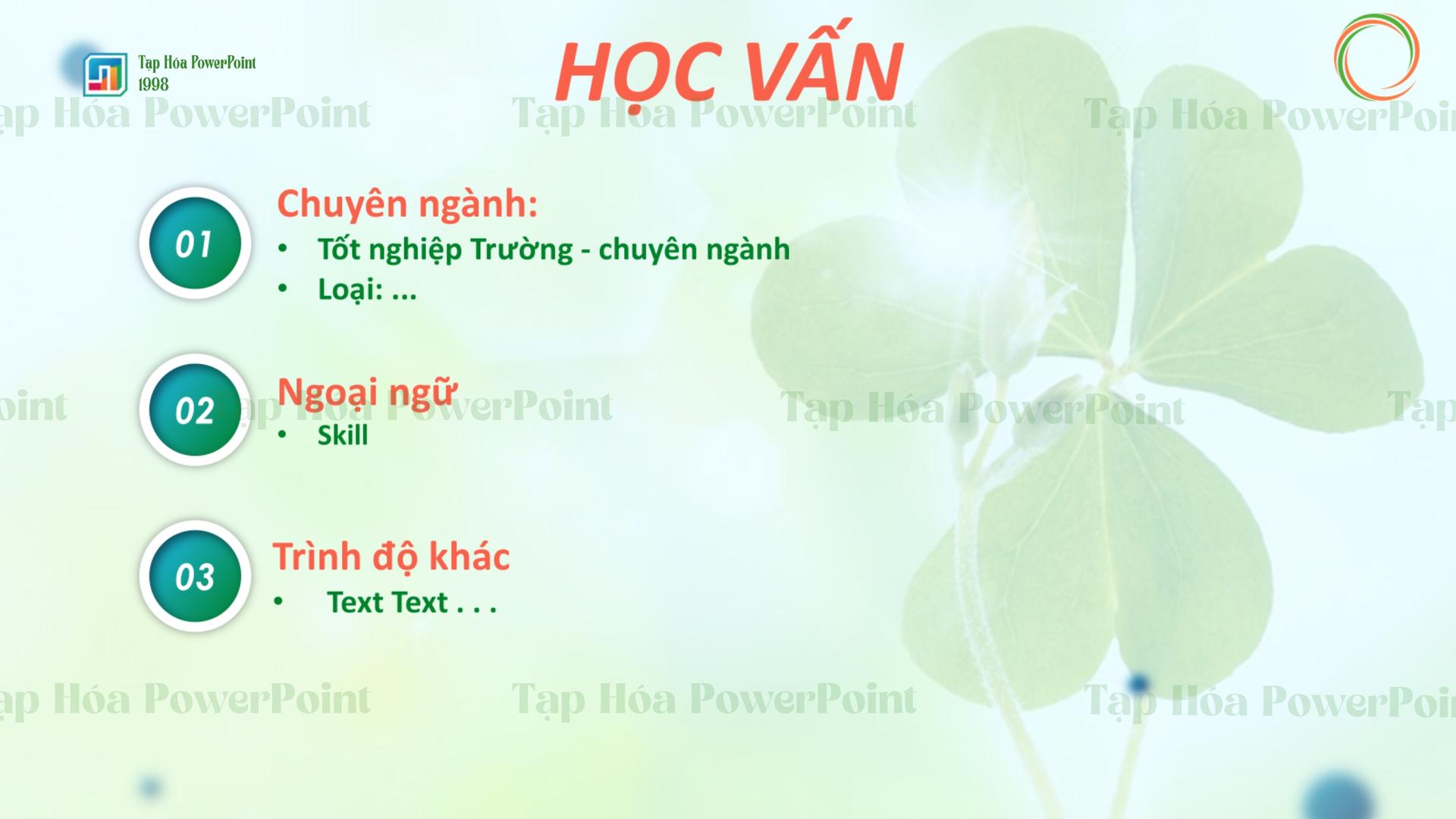 Template PowerPoint Profile Cá Nhân – CV Giới Thiệu Bản Thân Chuyên Nghiệp - 5