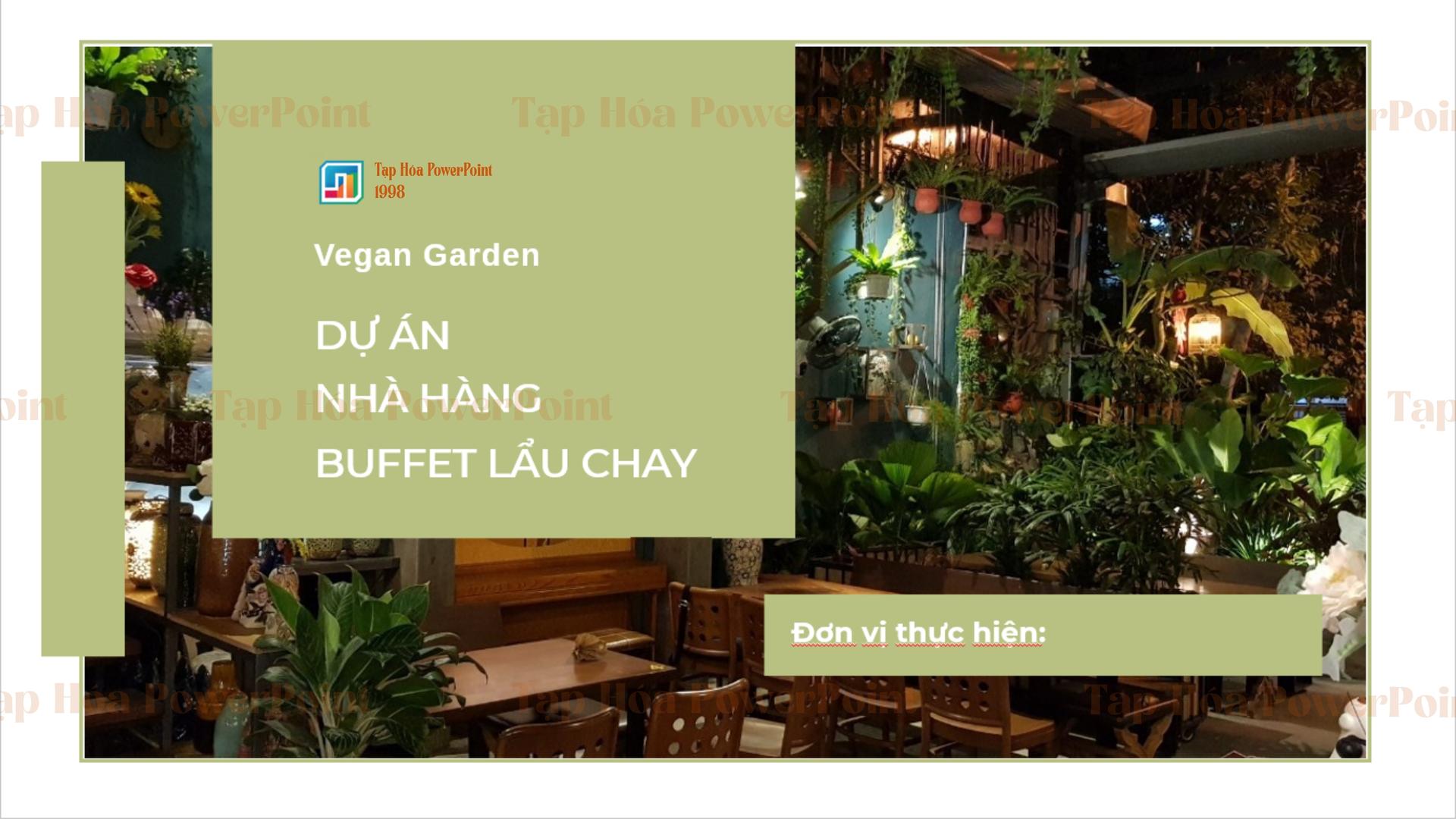 Slide Dự án khởi nghiệp nhà hàng lẩu chay - 1