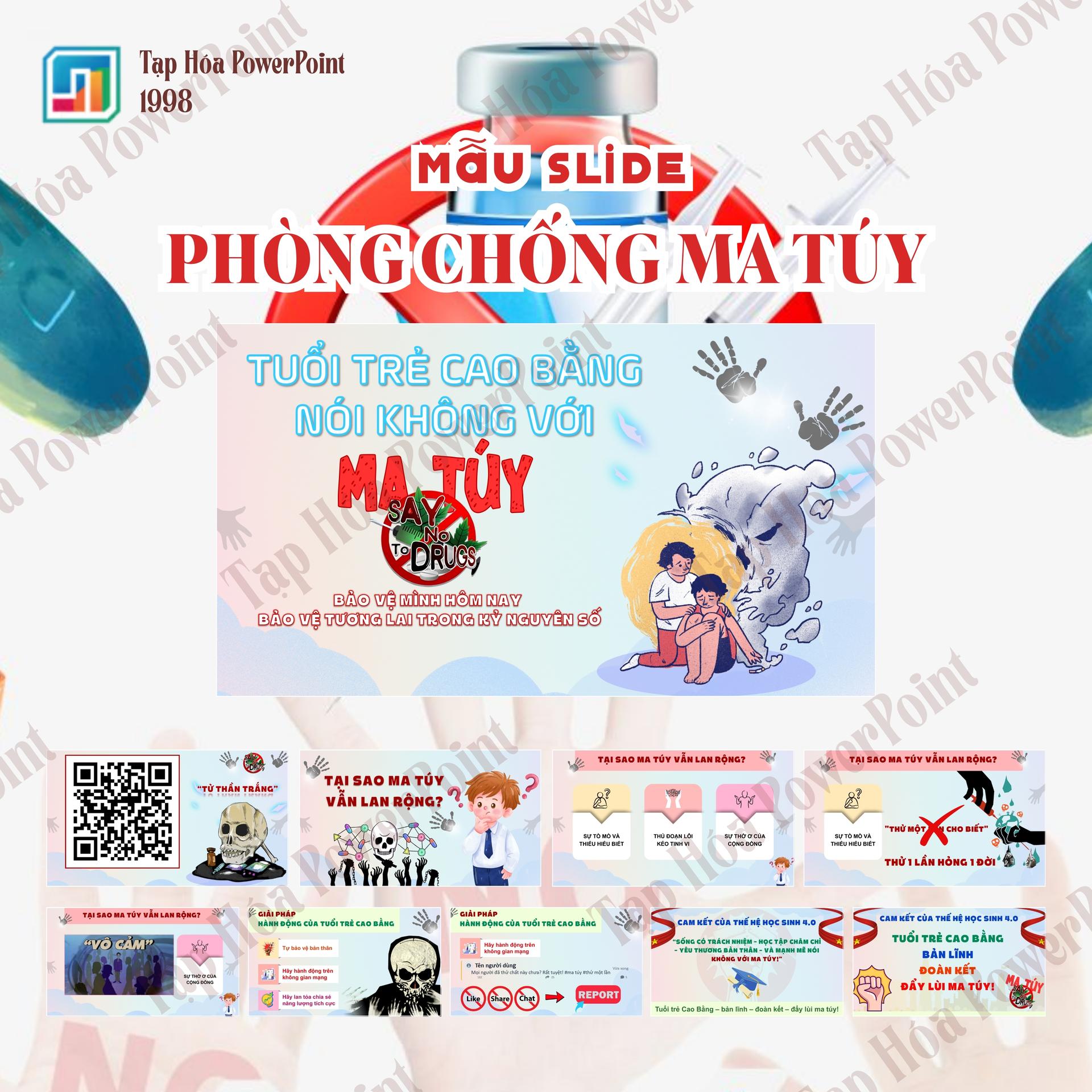 Mẫu slide Thiết kế bài giảng số về Phòng chống ma túy.pptx
