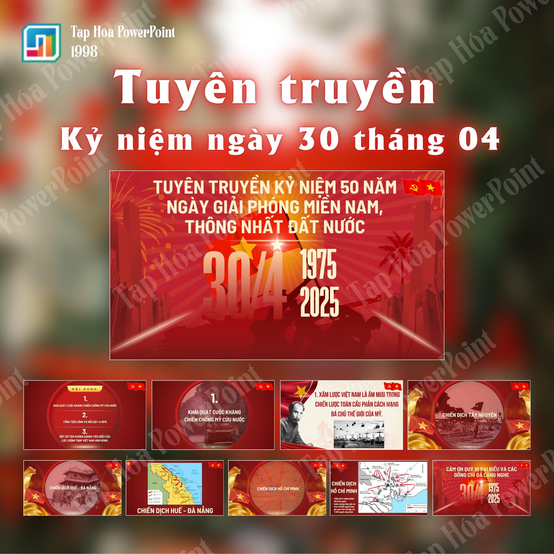 Slide Tuyên truyền kỷ niệm ngày 30 tháng 04