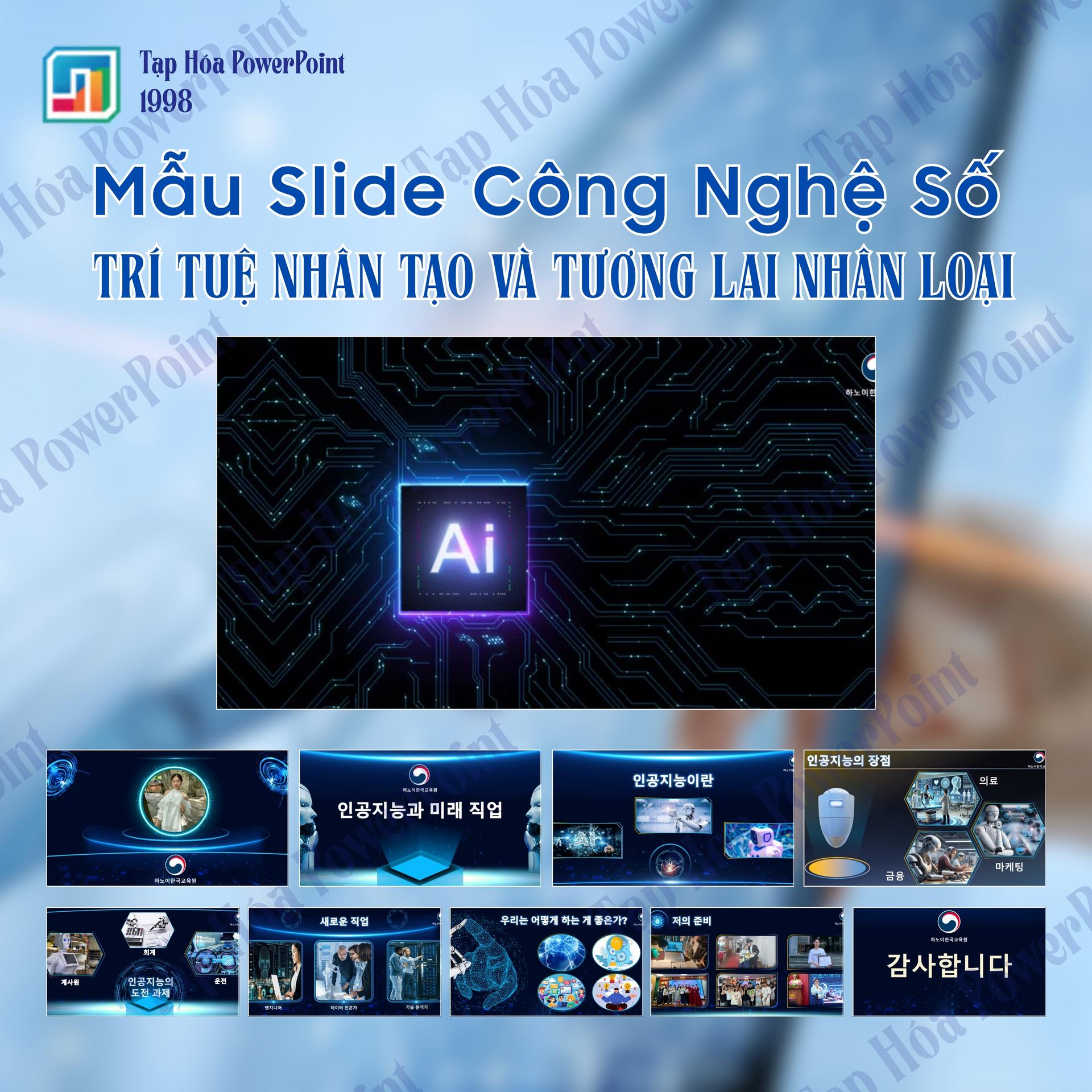 Mẫu Slide Công Nghệ Số – Trí Tuệ Nhân Tạo Và Tương Lai Nhân Loại