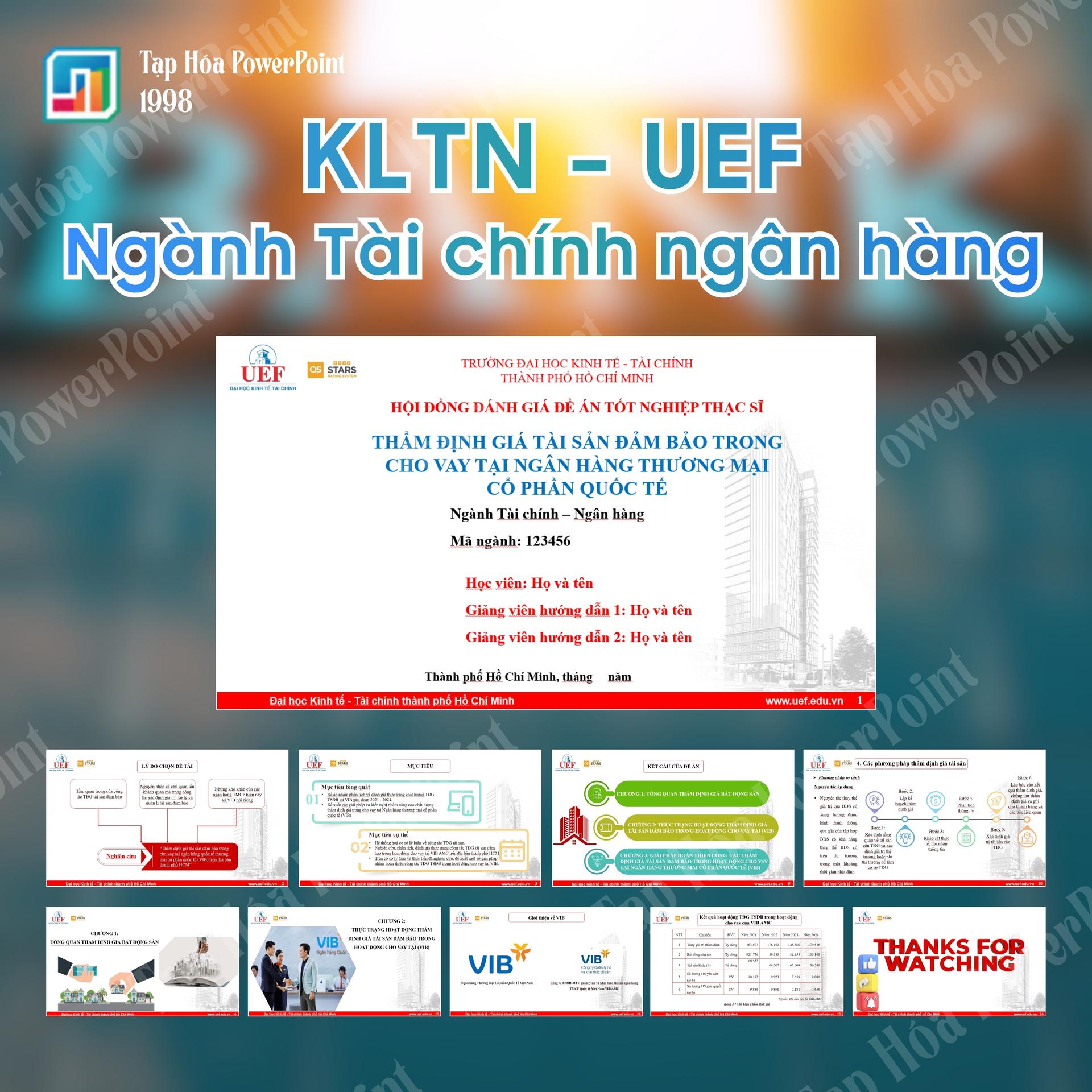 Slide - KLTN_UEF_Ngành Tài chính ngân hàng