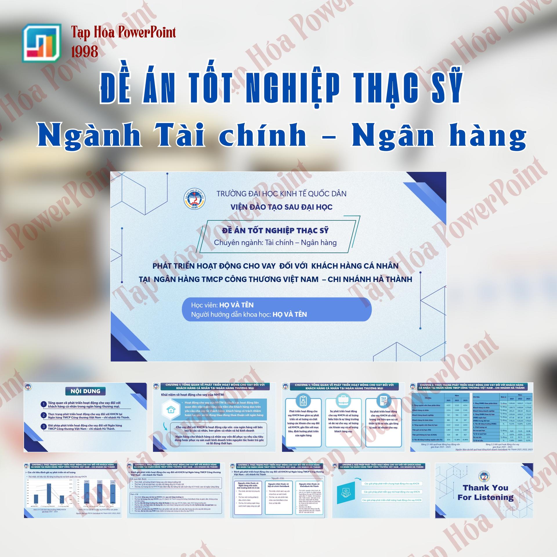 Slide Đề án tốt nghiệp thạc sĩ_NEU_Ngành Tài chính ngân hàng