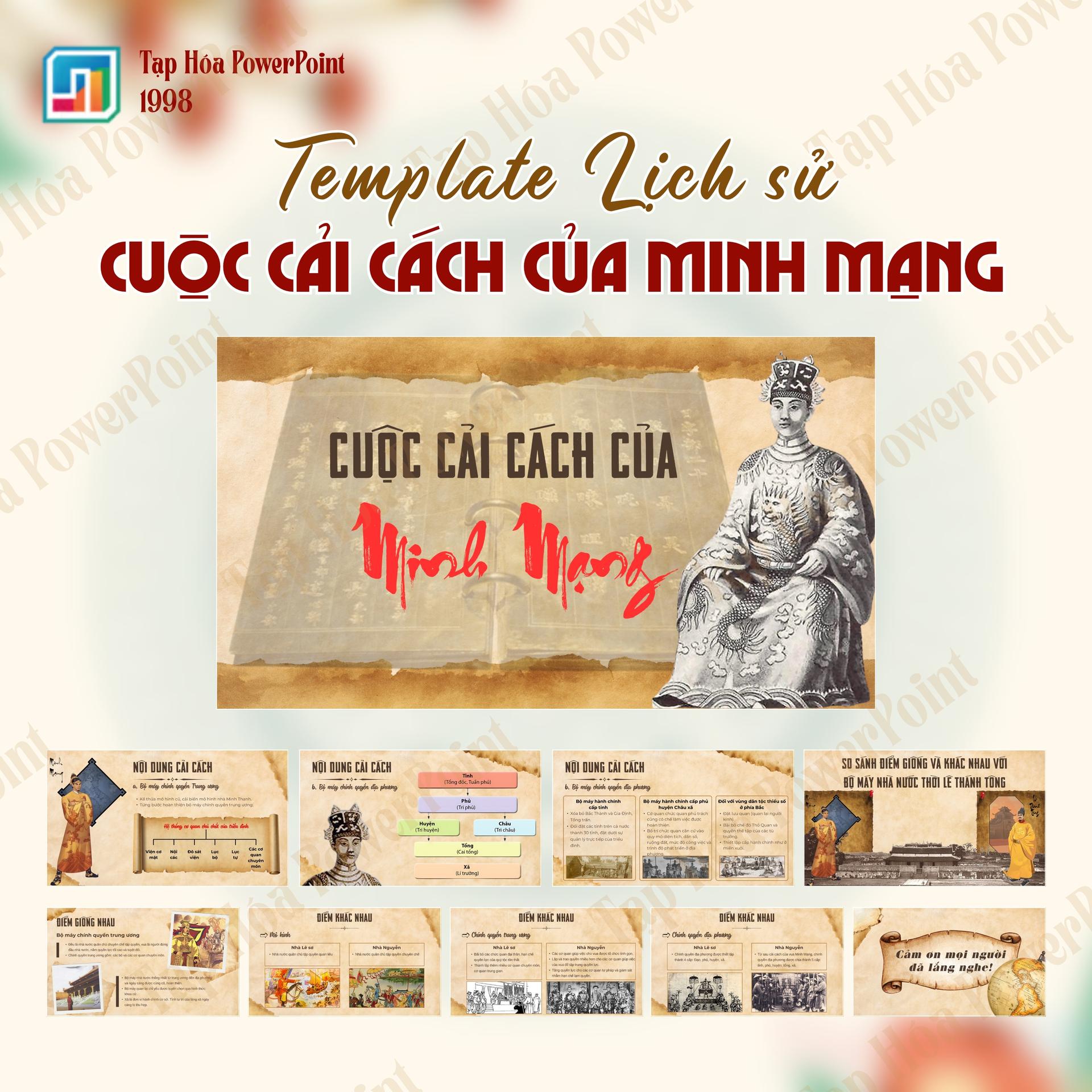 Template Lịch sử - Cải cách Minh Mạng